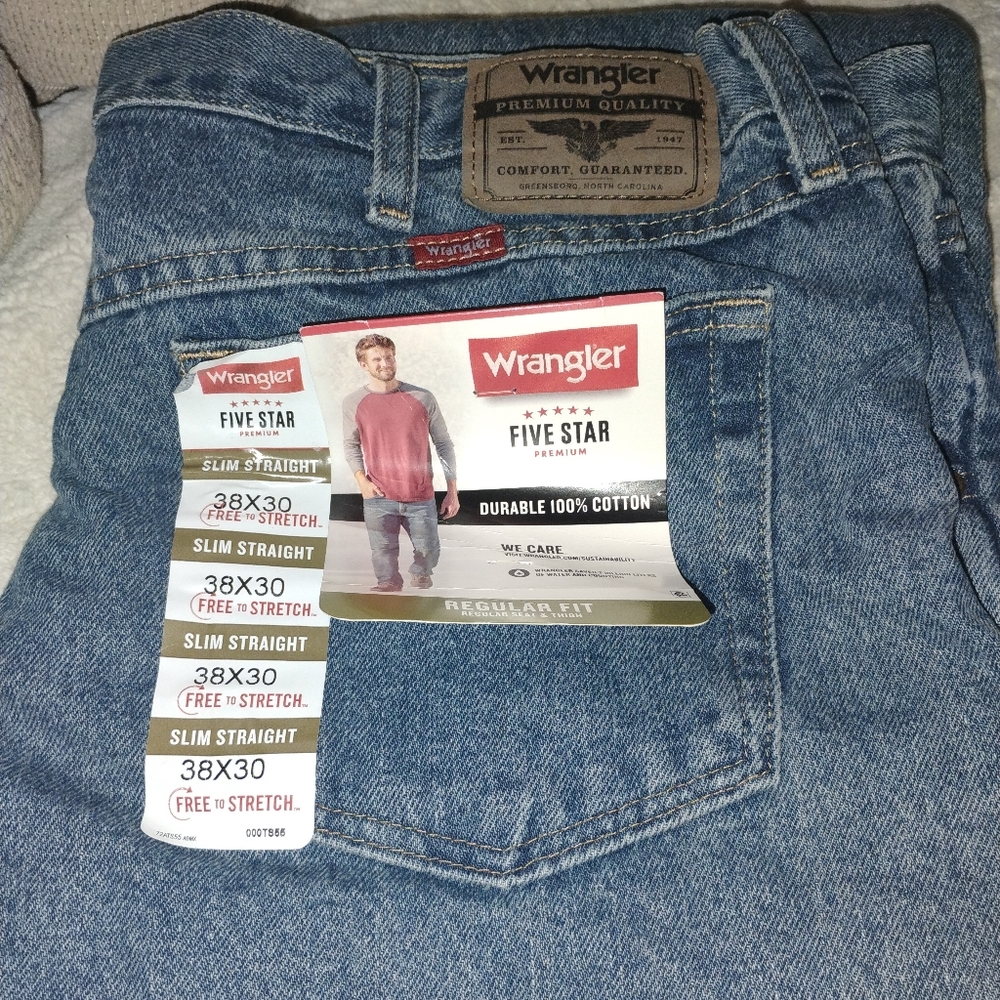 Wrangler Men's Denim Slim Straight Jeans